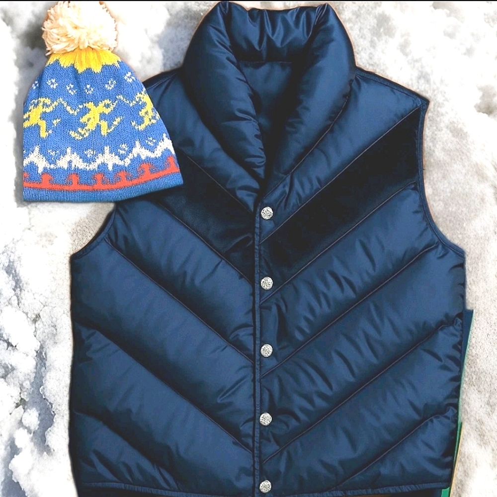 Vintage Obermeyer Goose Down Vest – Navy – Made in USA